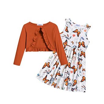 Arshiner Toddler Girls Cute Easter Dress And Shrugs Set Girl Casual Sleeveless Sundress