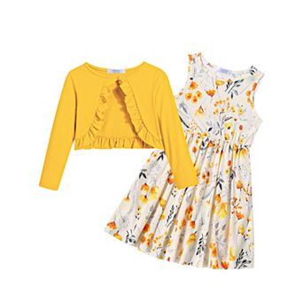 Arshiner Toddler Girls Cute Easter Dress And Shrugs Set Girl Casual Sleeveless Sundress