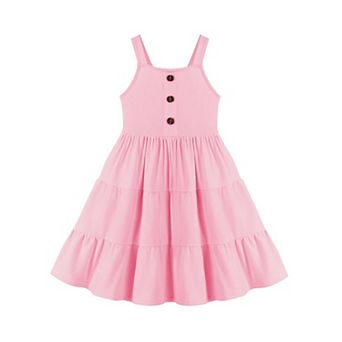 Arshiner Toddler Girl Easter Summer Dress Beach Sleeveless Twirl Swing Flowy Midi Dresses