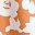 Orange Floral Print