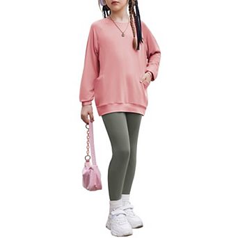 Arshiner Girls Trendy Leopard Outfits Piece Long Sleeve Top And Pants Casual Clothing For Girls