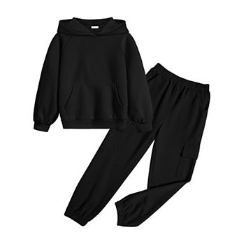 Arshiner Girls Tracksuits Fall Piece Outfits Long Sleeve Pullover Hoodies And Sweatpants
