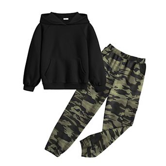 Arshiner Girls Tracksuits Fall Piece Outfits Long Sleeve Pullover Hoodies And Sweatpants