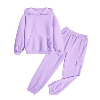 Arshiner Girls Tracksuits Fall Piece Outfits Long Sleeve Pullover Hoodies And Sweatpants