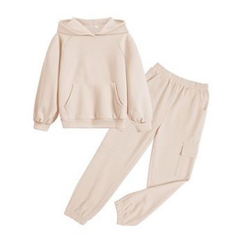 Arshiner Girls Tracksuits Fall Piece Outfits Long Sleeve Pullover Hoodies And Sweatpants
