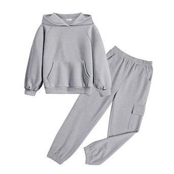 Arshiner Girls Tracksuits Fall Piece Outfits Long Sleeve Pullover Hoodies And Sweatpants