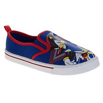 Sonic the Hedgehog Ultimate Team Boys' Blue Slip-On Canvas Shoes (Toddlers/Little Kids)