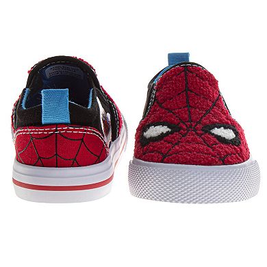 Marvel Web-Face Spider-Man Boys' Slip-On Canvas Shoes (Toddlers, Little Kids)