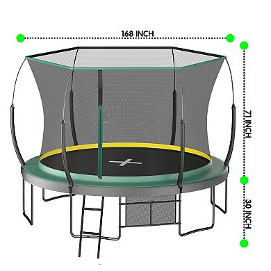 Springfree no Gap Trampoline Green
