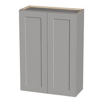 Gray Shaker 36" Solid Wood Wall Cabinet