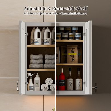 Gray Shaker 36" Solid Wood Wall Cabinet