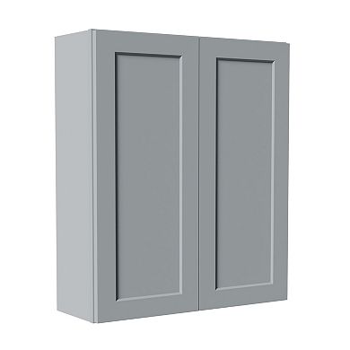 Gray Shaker 36" Solid Wood Wall Cabinet
