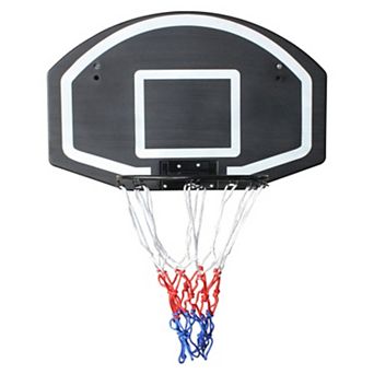 Wall Mounted Basketball Hoop Set with 28.5 Inch Shatterproof Folding Backboard