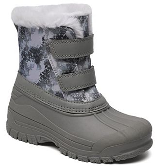 HOMEHOT Girls Boys Winter Snow Boots with Warm Fur Lining