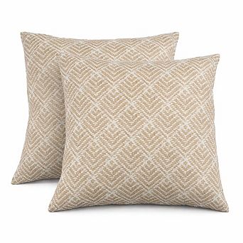 2 Pack Outdoor Throw Pillows Waterproof & Fade-Resistant Patio Cushions for Garden, Porch, Poolside
