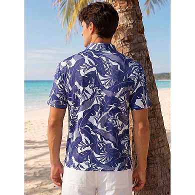 Men's Printed Polo Shirt Short Sleeve Breathable Casual Patterned Golf Shirts