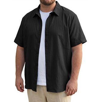 Men's Big & Tall Shirts Short Sleeve Button Down Beach Summer Casual Shirt