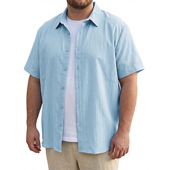 Men's Big & Tall Shirts Short Sleeve Button Down Beach Summer Casual Shirt