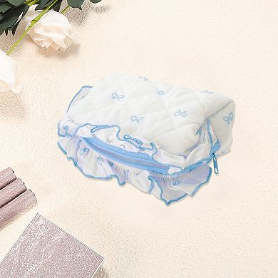 Lace Bow Ruffles Bag for Business Travel