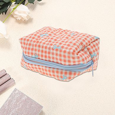Plaid Bow Bag for Travel Vacation