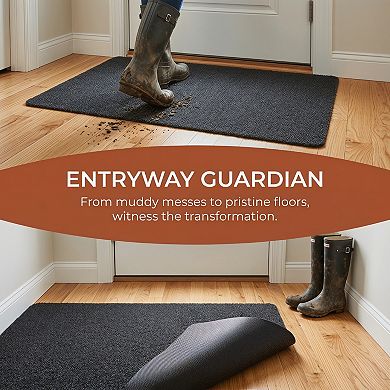Outdoor Doormat, Waterproof Polypropylene Front Door Mat, Non-Slip Scraper Welcome Mat 26"x17"