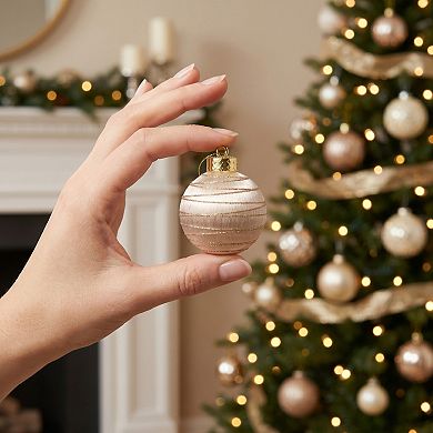 Handpainted Christmas 9 Pack Large Sphere Orbs, Shatterproof Foam Lightweight Tree Hanging Ornaments