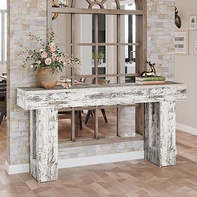 Tribesigns Wooden Sofa Table, 63-Inch Modern Console Table For Living Room