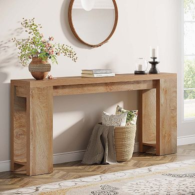 Tribesigns 70.9" Wood Console Table, Farmhouse Sofa Table Entryway Table