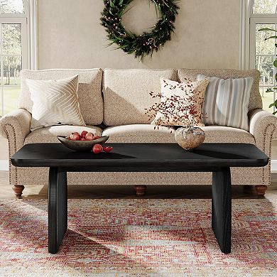 Tribesigns 47" Coffee Table Farmhouse Wood Rectangular Living Room Table