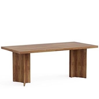 Tribesigns 63" Dining Table, Farmhouse Kitchen Table with Large Tabletop for 4-6