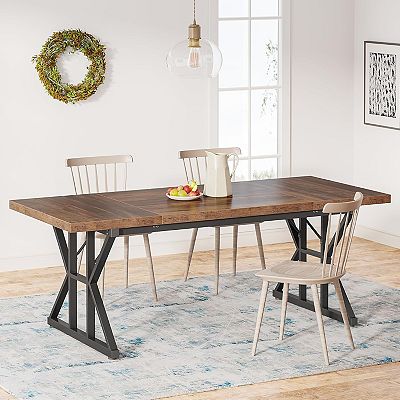 DINING TABLE (S) 3/22まで出品 Tribesigns Wood Dining Table, Farmhouse 70.8