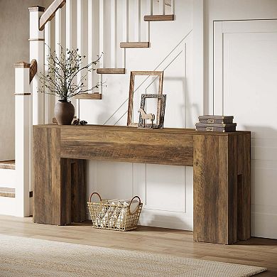 Tribesigns 70.8" Wooden Console Table, Sturdy Sofa Hallway Table