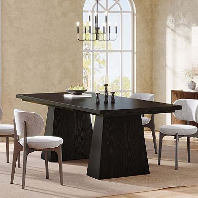 Tribesigns 63" Dining Table, Farmhouse Wood Kitchen Table for 6 People