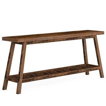 Tribesigns Farmhouse Console Table, 70.9" Entryway Table 2 tier Sofa Table
