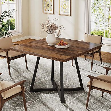 Tribesigns 31.5" Square Dining Table, Wood Kitchen Table for 4