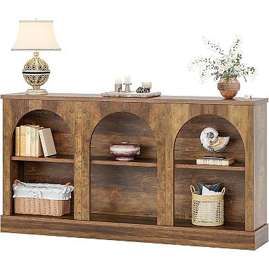 Tribesigns 63" Console Table, Farmhouse Entryway Table with 3 Tier Storage