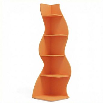 Tribesigns 5 tier Corner Shelf, Modern Wall Corner Bookshelf Bookcase