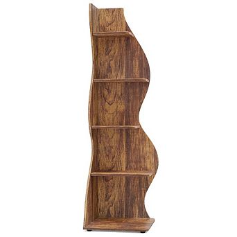 Tribesigns 5 tier Corner Shelf, Modern Wall Corner Bookshelf Bookcase