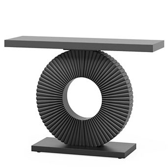 Tribesigns Modern Console Table 40" Wood Sofa Table with Geometric Base