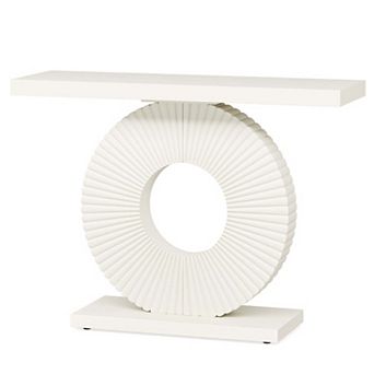 Tribesigns Modern Console Table 40" Wood Sofa Table with Geometric Base