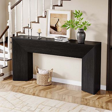 Tribesigns 63" Console Table, Wooden Sofa Table Hallway Foyer Table