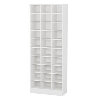 Tribesigns 10 tier Shoe Cabinet, Wooden Shoe Storage Rack with 30 Cubbies