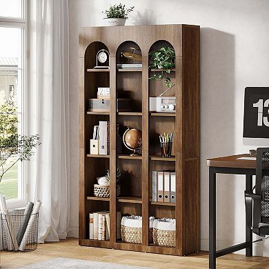 Tribesigns 5-Tier Farmhouse Arched Bookshelf, 70.87-Inch