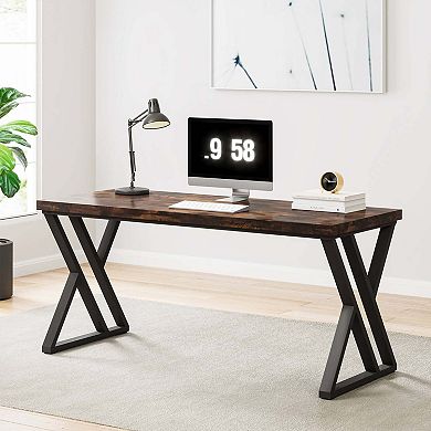 Tribesigns Heavy-Duty Computer Desk, 55" Simple Study Desk Writing Table