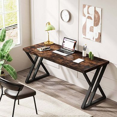 Tribesigns Heavy-Duty Computer Desk, 55" Simple Study Desk Writing Table