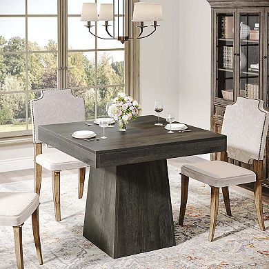 Tribesigns 31.5" Dining Table, Square Farmhouse Kitchen Table Dinner Table