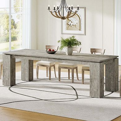 Tribesigns 86" Modern Dining Table, Extra Long Kitchen Table for 6-8