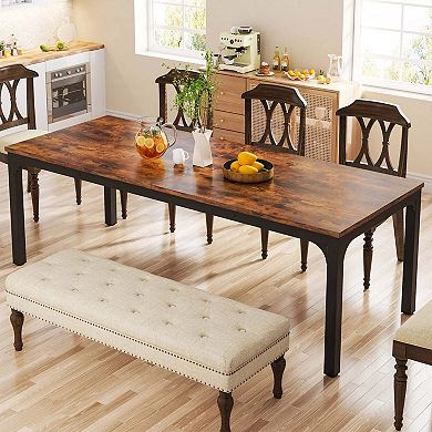 Tribesigns Rectangular Dining Table, 78 inch Long Kitchen Table for 6-8 People