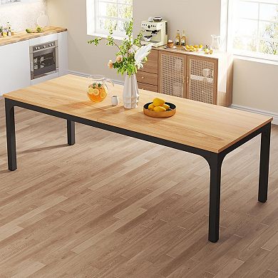 Tribesigns Rectangular Dining Table, 78 inch Long Kitchen Table for 6-8 People