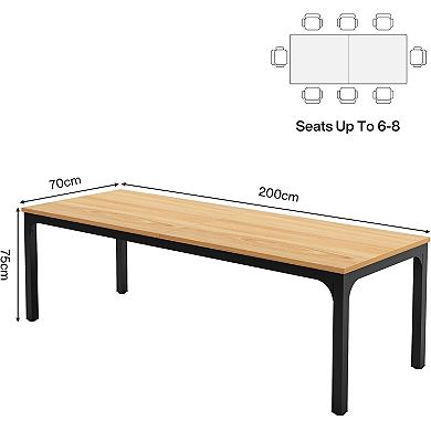 Tribesigns Rectangular Dining Table, 78 inch Long Kitchen Table for 6-8 People